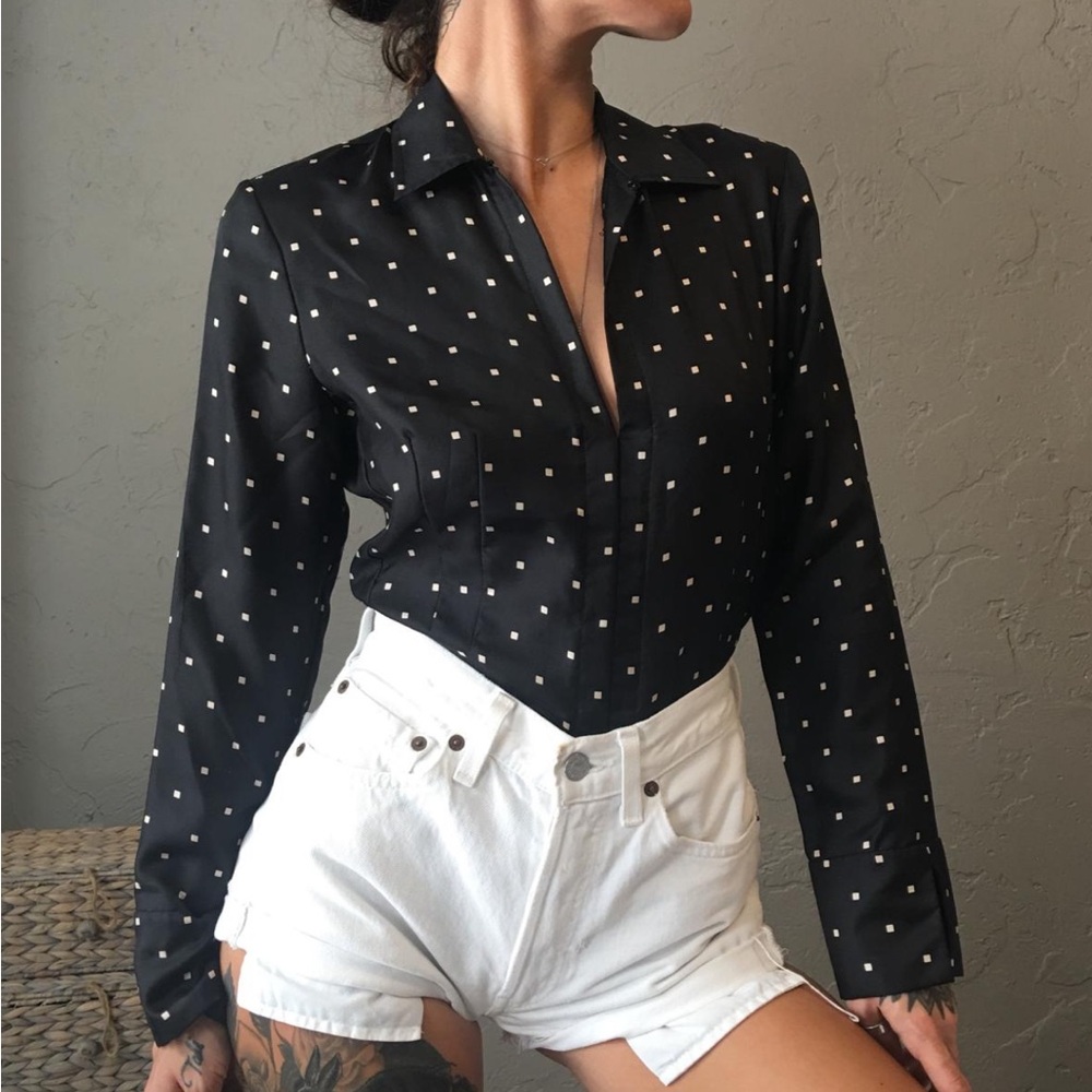 Vintage DKNY 100% silk top XS